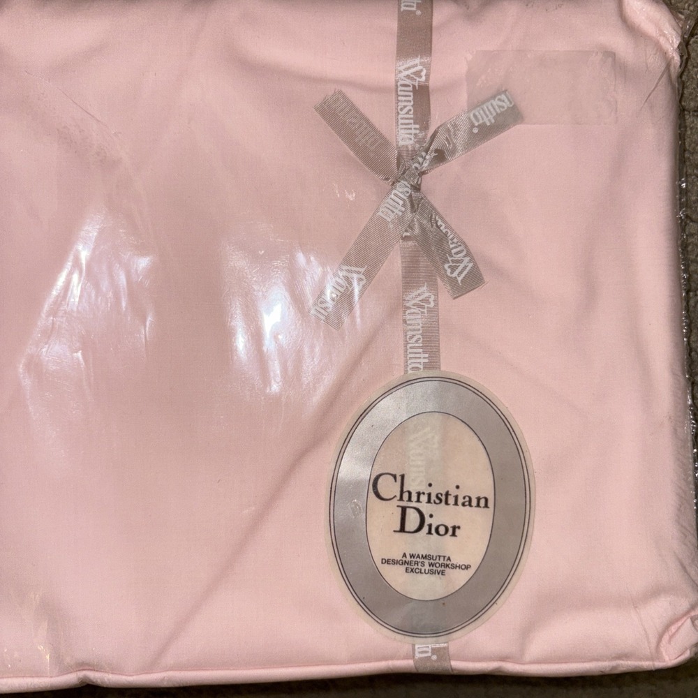 Vintage Christian Dior Wamsutta Supercale Plus twin pink Flat Sheet NEW SEALED